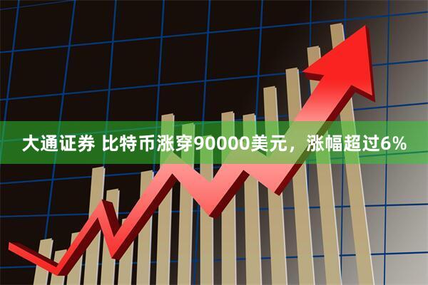 大通证券 比特币涨穿90000美元，涨幅超过6%