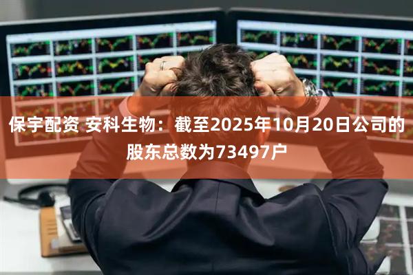 保宇配资 安科生物：截至2025年10月20日公司的股东总数为73497户
