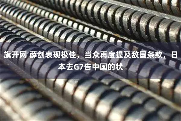 旗开网 薛剑表现极佳,当众再度提及敌国条款,日本去G7告中国的状